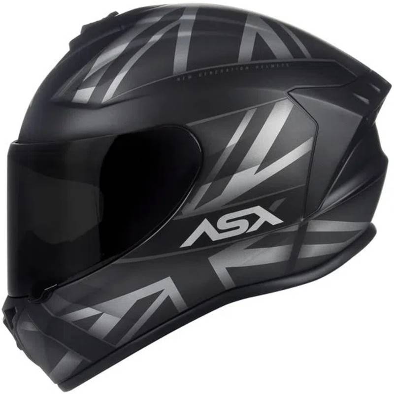 CAPACETE ASX DRAKEN UK INGLATERRA PRETO/CINZA