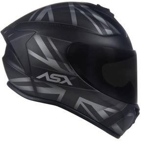 CAPACETE ASX DRAKEN UK INGLATERRA PRETO/CINZA