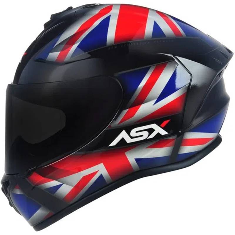 CAPACETE ASX DRAKEN UK INGLATERRA PRETO/VERMELHO/AZUL