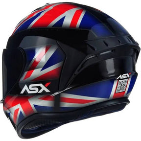 CAPACETE ASX DRAKEN UK INGLATERRA PRETO/VERMELHO/AZUL