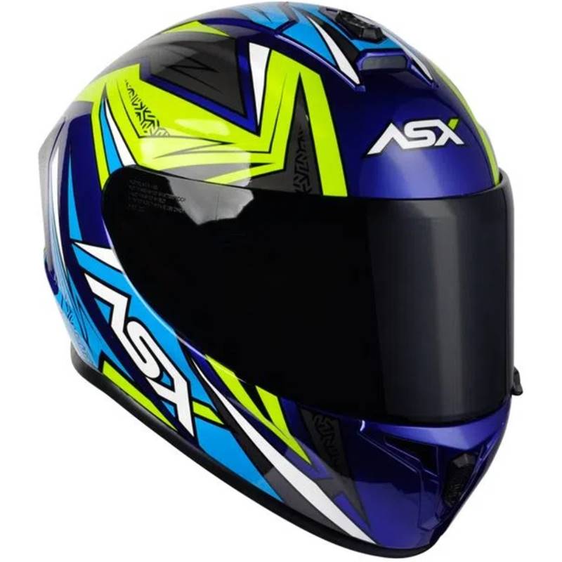 CAPACETE ASX DRAKEN VECTOR AZUL/AMARELO/CINZA