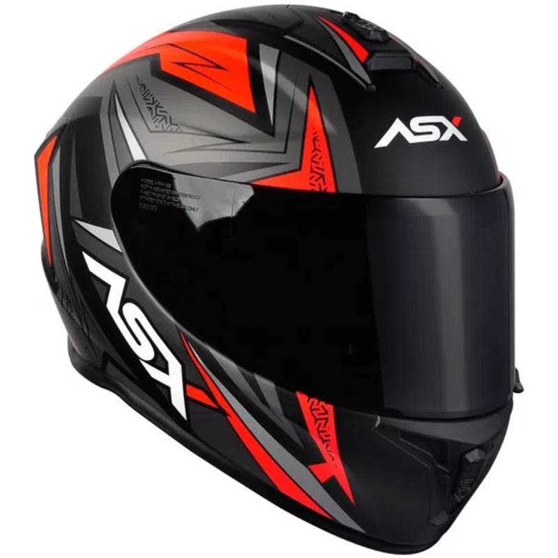 CAPACETE ASX DRAKEN VECTOR PRETO/CINZA/VERMELHO