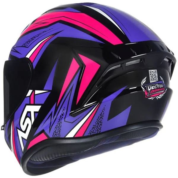 CAPACETE ASX DRAKEN VECTOR PRETO/LILAS/ROSA