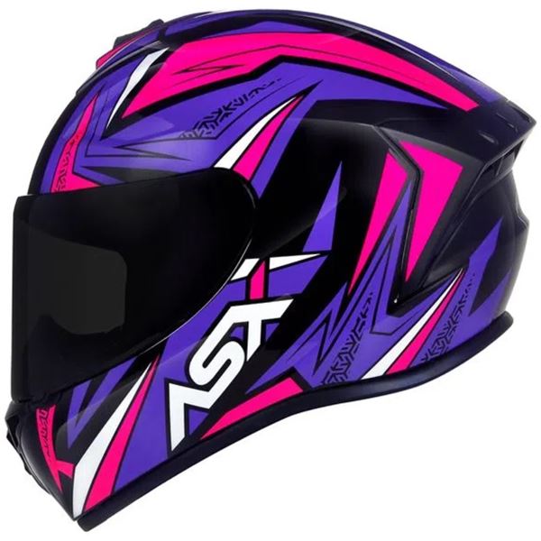 CAPACETE ASX DRAKEN VECTOR PRETO/LILAS/ROSA