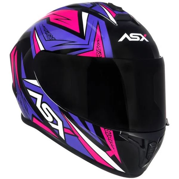 CAPACETE ASX DRAKEN VECTOR PRETO/LILAS/ROSA