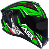 CAPACETE ASX DRAKEN VECTOR PRETO/VERDE/BRANCO