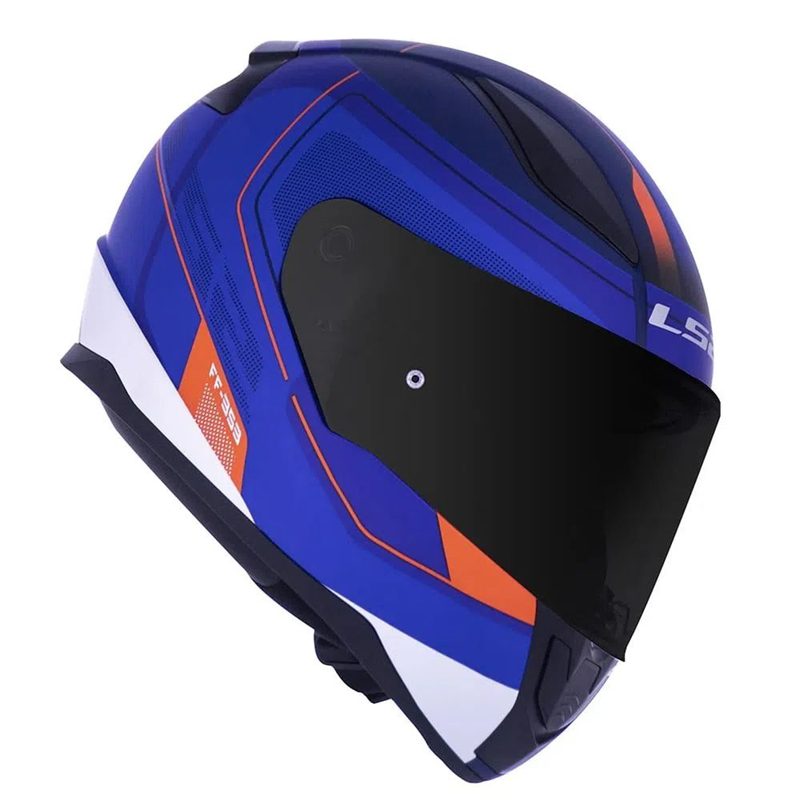 CAPACETE LS2 FF358 DRAZE BRANCO/AZUL/VERMELHO - Macaléo Capacetes