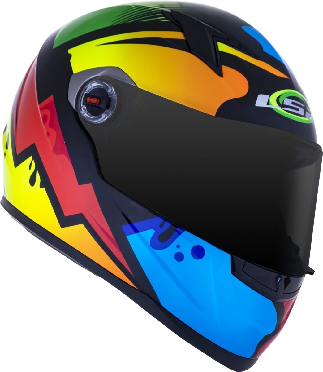 CAPACETE LS2 FF358 MASTERPIECE AMARELO/VERMELHO/ VERDE - Macaléo Capacetes