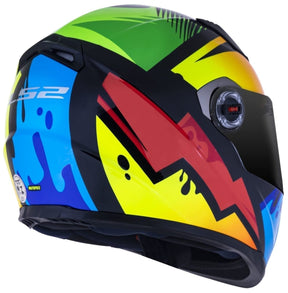 CAPACETE LS2 FF358 MASTERPIECE AMARELO/VERMELHO/ VERDE - Macaléo Capacetes