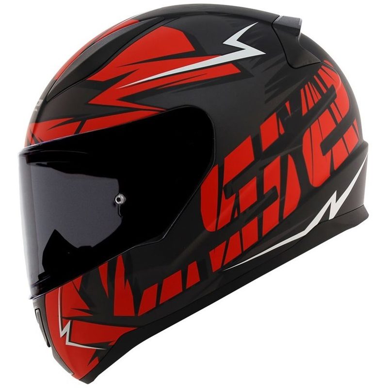 CAPACETE LS2 FF358 RAPID CROMO PRETO/VERMELHO FOSCO - Macaléo Capacetes