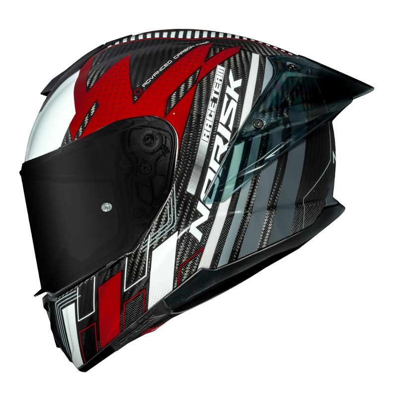 CAPACETE NORISK CARBON R TEAM VERMELHO - Macaléo Capacetes