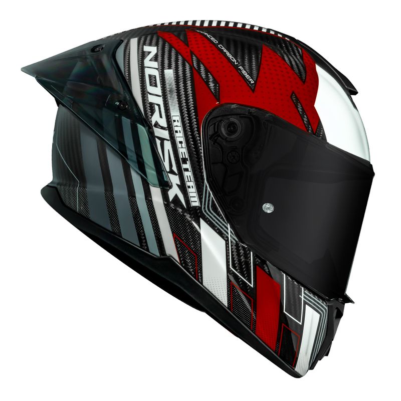 CAPACETE NORISK CARBON R TEAM VERMELHO - Macaléo Capacetes