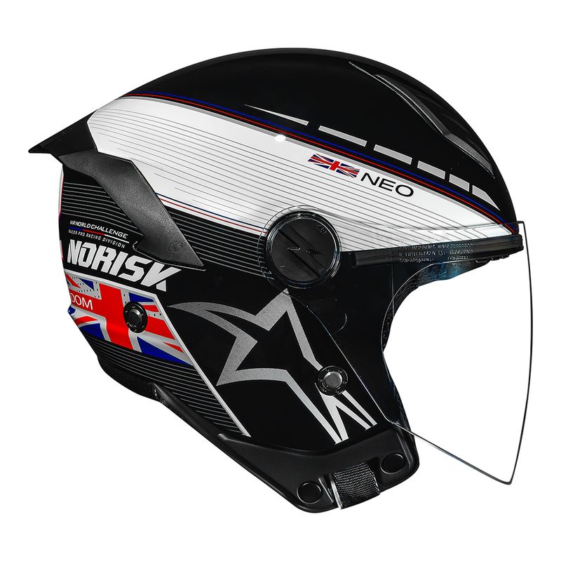 CAPACETE NORISK NEO GRAND PRIX UNITED KINGDOM - Macaléo Capacetes