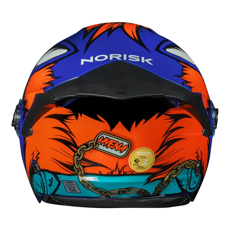 CAPACETE NORISK NEO HYENA LARANJA - Macaléo Capacetes