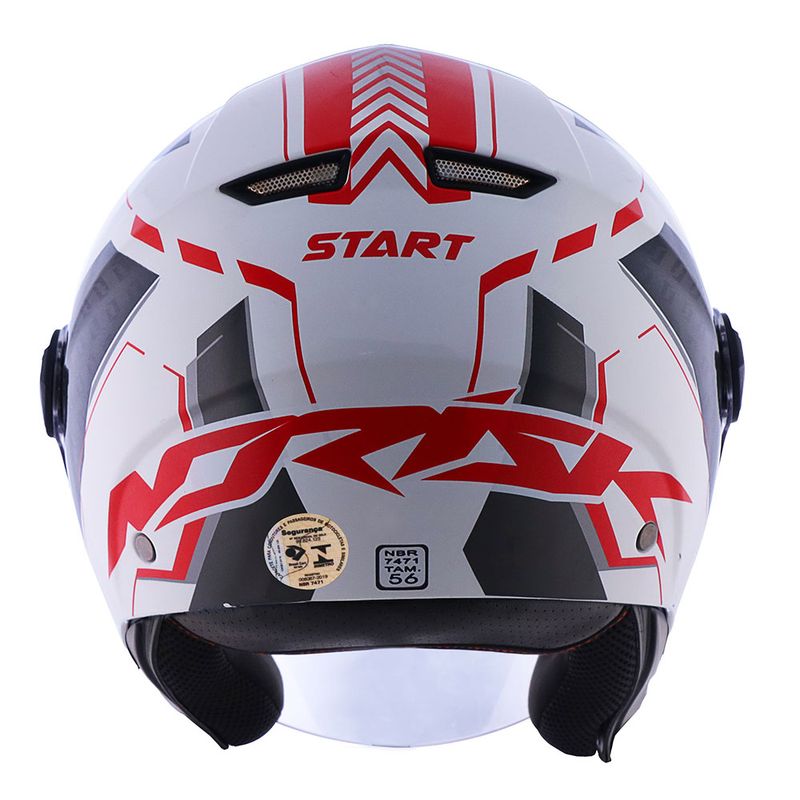 CAPACETE NORISK ORION START BRANCO - Macaléo Capacetes