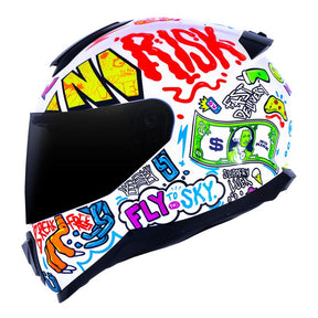 CAPACETE NORISK RAZOR VIBES BRANCO - Macaléo Capacetes