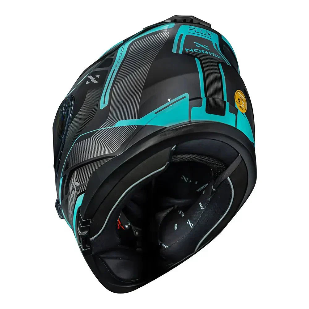 CAPACETE NORISK STRADA FLUX PRETO/AZUL - Macaléo Capacetes